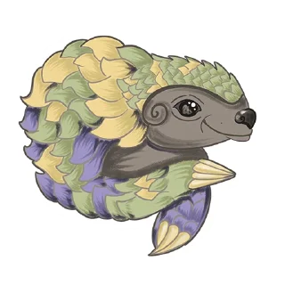 Sticker 😊 Funny Pangolin @ulyana_citer