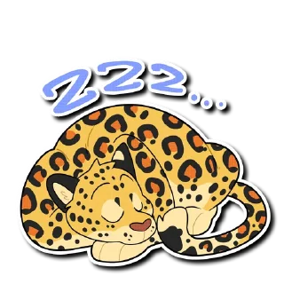 Sticker 😴 Leopard