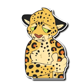 Sticker ☹️ Leopard