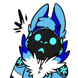 Sticker 😮 Dat Blue Protogen