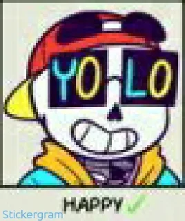 Sticker 😀 Yolo sans