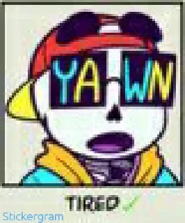 Sticker 🥱 Yolo sans