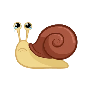 Sticker 😢 Cute Snail