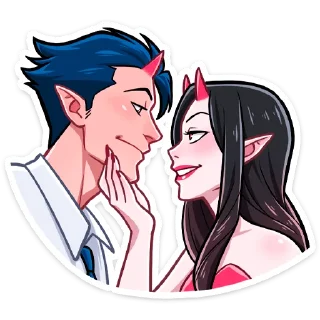 Sticker 👩‍❤️‍👨 Дьявол и Дьяволица (@TgSticker)