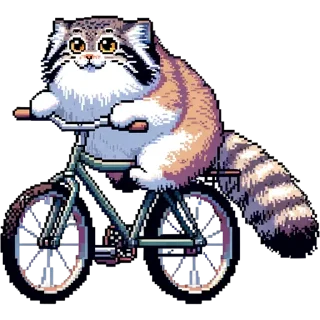 Sticker 🚲 pixel-manul