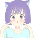 Sticker 🤡 CatGirl Sticker EN :: @line_stickers