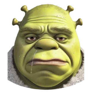 Sticker 😔 Shrek by @MadeByNeuralNetwork