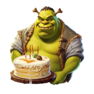 Sticker 🎂 Shrek by @MadeByNeuralNetwork