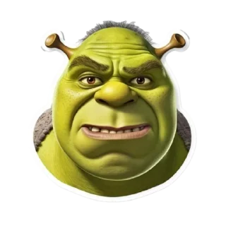 Sticker 😕 Shrek by @MadeByNeuralNetwork