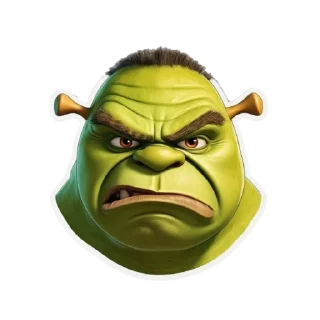 Sticker 😡 Shrek by @MadeByNeuralNetwork