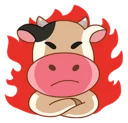 Sticker 😡 Momo Cow