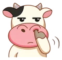 Sticker 😒 Momo Cow