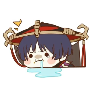 Sticker 🫠 Chibi Scaramouche by @Heshlyyy