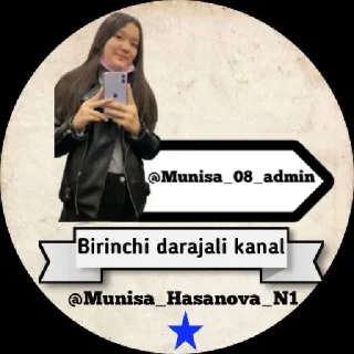 Sticker 😉 Munisa HasanovaN1 by @stikerimbot