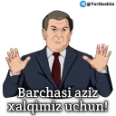 Sticker 🙌 Shavkat Mirziyoyev (@Yurtboshim)