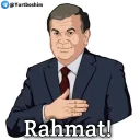 Sticker 👐 Shavkat Mirziyoyev (@Yurtboshim)