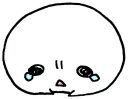 Sticker 😢 Emotional mochi :: @line_stickers