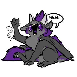 Sticker 👋 Nebulous The Derp Dragon