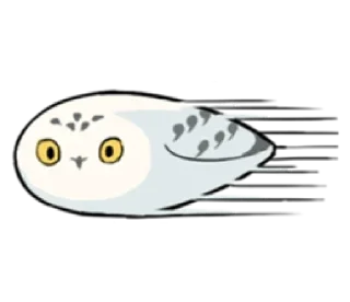 Sticker 💨 Energetic snowy owls