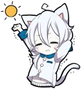 Video sticker ☀ White Kitten