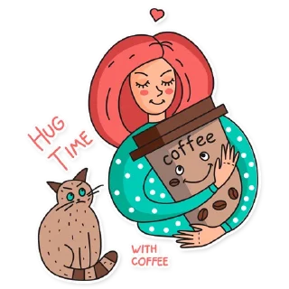 Sticker ❤️ Coffee time