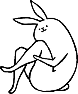 Sticker 😉 Rabbit With Beautiful Legs :: @BrokenStickers