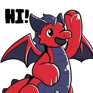 Sticker 🤚 Pyre the Dragon