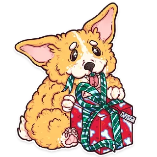 Sticker 🎁 корги кодеры (@kotypic)