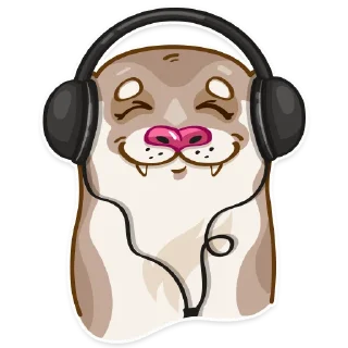 Sticker 🎧 Johan The Otter