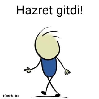 Sticker ✋️ Hazret @Qonshubot