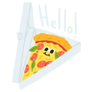 Sticker 👋 Pizza @MishaXgraphic