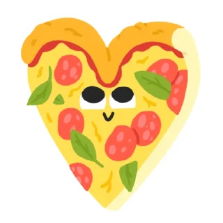 Sticker ❤️ Pizza @MishaXgraphic