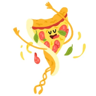 Sticker 😝 Pizza @MishaXgraphic