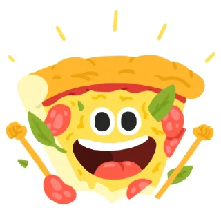 Sticker 😃 Pizza @MishaXgraphic