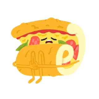 Sticker 😞 Pizza @MishaXgraphic