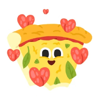 Sticker 😍 Pizza @MishaXgraphic