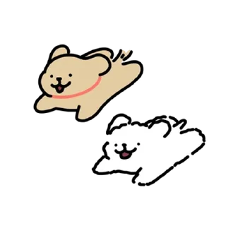 Video sticker 💬 해피 댕댕이 커플 (몰티즈) By @KakaoEmoticon