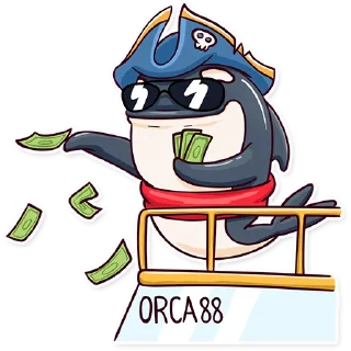 Sticker 🤑 Orca88 the Pirate!