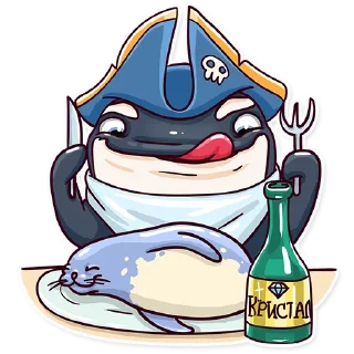 Sticker 🍽 Orca88 the Pirate!