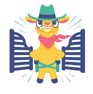 Sticker 😎 CRAZY LLAMA