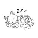 Sticker 😴 Bonycat