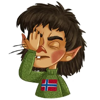 Sticker 🤦‍♀️ Norsk Troll