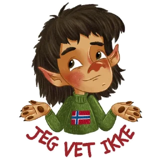 Sticker 🤷‍♀️ Norsk Troll