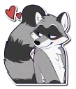 Sticker 😘 Rosco Raccoon