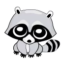 Video sticker 😒 Raccoon_pack_Енотик