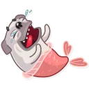 Sticker 😂 Water Pug