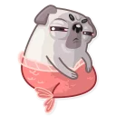 Sticker 😞 Water Pug