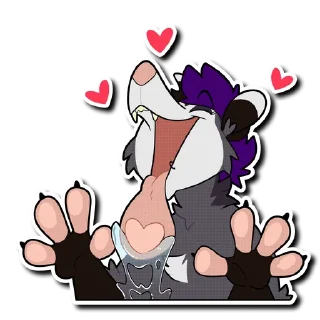 Sticker 👅 Moss V. Opossum