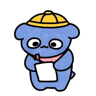 Video sticker 💬 귀욤귀욤한 유치원생 파란댕댕이! By @KakaoEmoticon