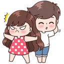 Sticker 😡 🤡 Cute Couples 👫~by @RoTeY 🤡